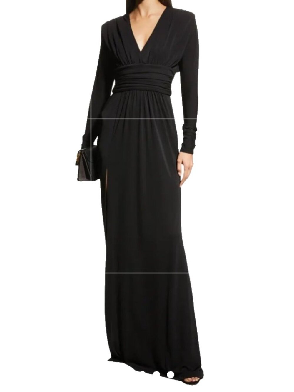 Cinq a Sept Belinda Floor Length Gown in Black Women Size 4
